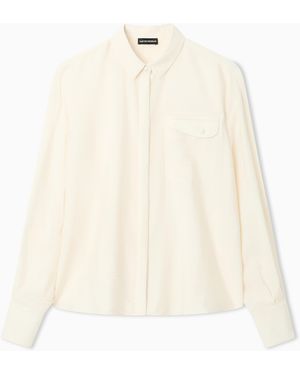Emporio Armani Technical Rayon Shirt - White