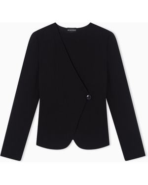 Emporio Armani Ottoman Jersey Jacket - Black