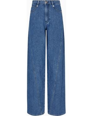 Emporio Armani J6F Relaxed-Fit, Worn-Look Denim Jeans - Blue