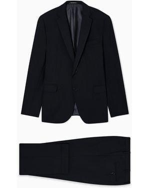 Emporio Armani Single-Breasted Suit - Black