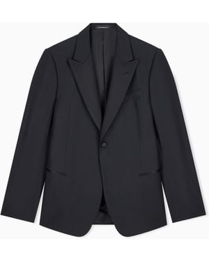 Emporio Armani Jacquard Blazer - Blue