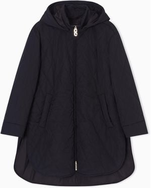 Emporio Armani Lunar New Year Quilted Nylon Taffeta Parka - Blue