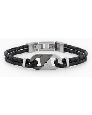 Emporio Armani Bracciale Con Piatrina - Nero