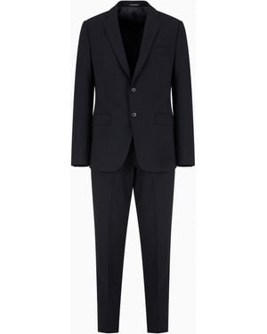 Emporio Armani Single-Breasted Suit - Black