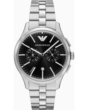 Emporio Armani Reloj Con Cronógrafo De Acero Inoxidable - Blanco