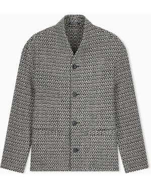 Emporio Armani Unlined Virgin Wool Blazer - Grey