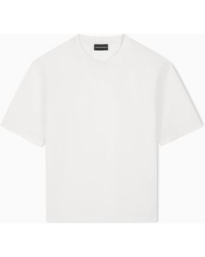 Emporio Armani Seersucker Fabric T-Shirt - White