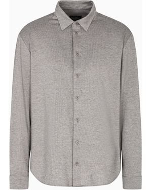 Emporio Armani Icon Jaspé Jersey Shirt - Grey