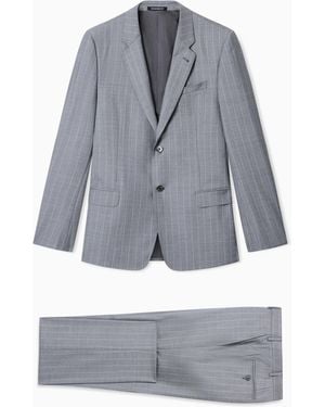 Emporio Armani Single-Breasted Suit - Grey