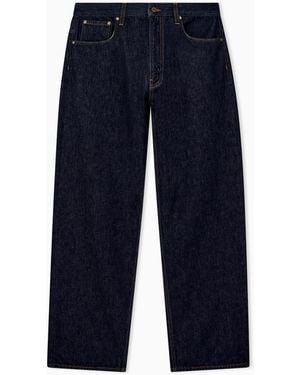 Emporio Armani Straight-Leg Cotton Denim Jeans With A Five-Pocket Design - Blue