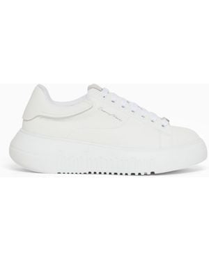 Emporio Armani Deportivas De Piel Con Logotipo De La Firma - Blanco