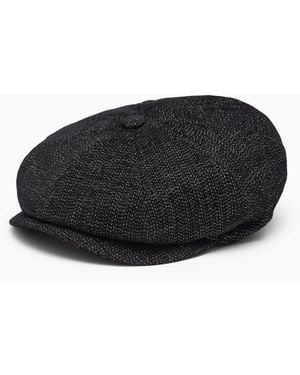 Emporio Armani Boina De Tela Con Visera - Negro