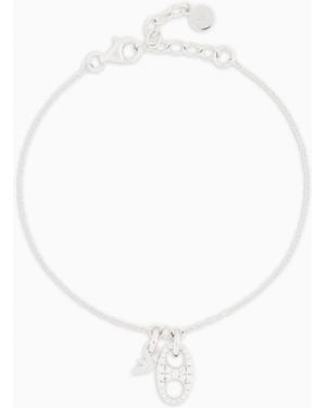 Emporio Armani Sterling Pendant Bracelet - White