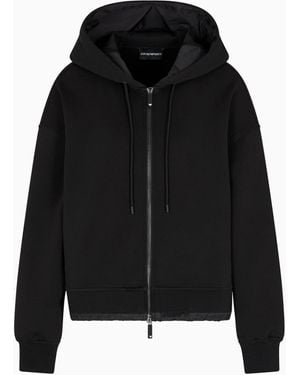 Emporio Armani Sweat-Shirt À Capuche En Jersey Double Capsule Travel Essential - Noir