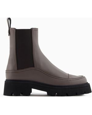 Emporio Armani Beatles-Boots Aus Leder - Natur