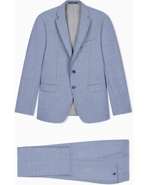Emporio Armani Lined Suit - Blue