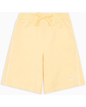 Emporio Armani Asv Modal Blend Jersey Pants With An Elasticated Waist - Natural