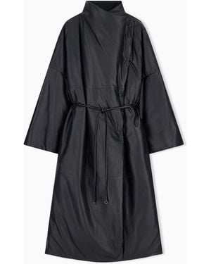 Emporio Armani Reversible Oversized Long Down Jacket - Black