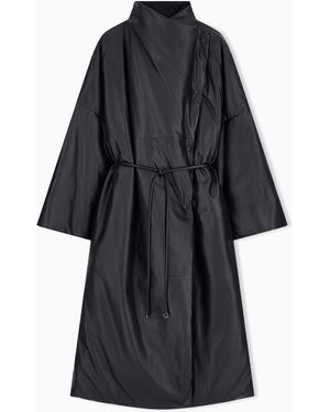 Emporio Armani Reversible Oversized Long Down Jacket - Black