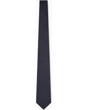 Emporio Armani Jacquard Pure Silk Tie - White
