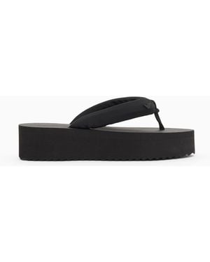 Emporio Armani Flip-Flops With Rubber Wedge - White