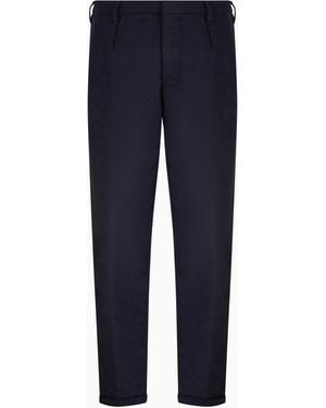 Emporio Armani Compact Cotton Chinos - Blue