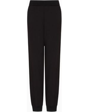 Emporio Armani Asv Travel Essentials Capsule Collection Double-Jersey Joggers - Black