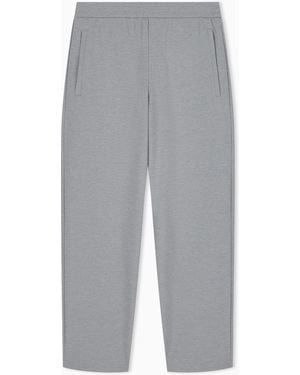 Emporio Armani Jersey Piqué Travel Essential Trousers - Grey