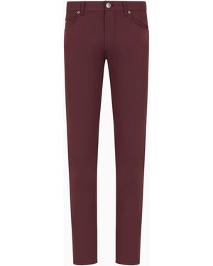 Emporio Armani J05 Regular-Fit, Stretch-Nylon Pants - Red