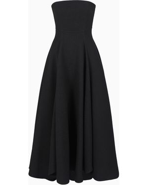 Emporio Armani Long Dress With Bustier - Black