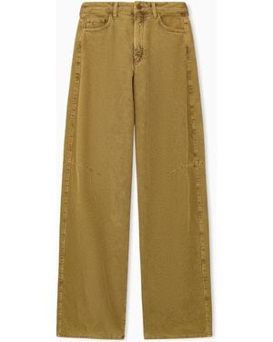Emporio Armani Wide-Leg Five-Pocket Trousers Capsule Boteh - Green