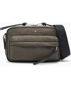 Emporio Armani Étui Pour Appareil Photo En Nylon Avec Inscription Monogramme - Gris