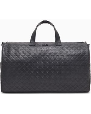 Emporio Armani Bolsa De Piel Con Motivo De Águila Integral En Relieve - Negro
