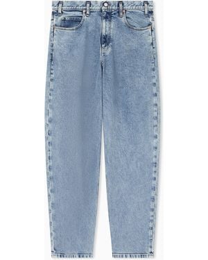 Emporio Armani Icon Stretch-Drill Oval-Leg Jeans - Blue