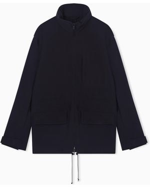 Emporio Armani Travel Essential Nylon Full-Zip Blouson - Blue