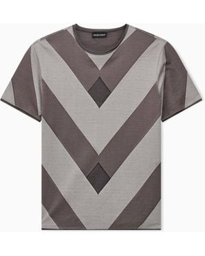Emporio Armani Jersey Jacquard T-Shirt - Grey