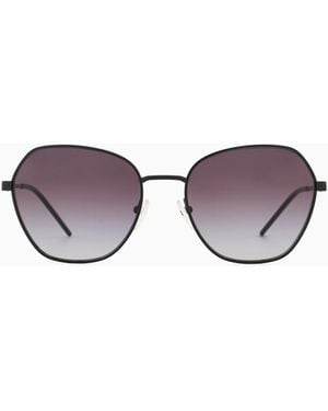Emporio Armani Irregular-Shaped Sunglasses - Purple