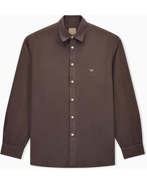 Emporio Armani Cotton Shirt Boteh Capsule - Brown