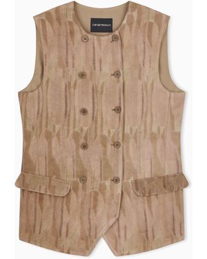 Emporio Armani Double-Breasted Waistcoat - Natural