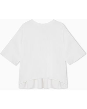 Emporio Armani Stretch Interlock Viscose Jumper - White