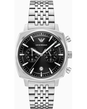 Emporio Armani Steel Strap Watches - White