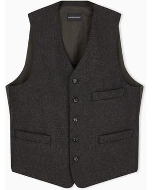 Emporio Armani Lined Waistcoat - Black