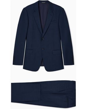 Emporio Armani Single-Breasted Suit - Blue