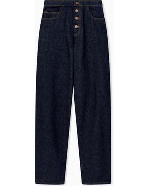 Emporio Armani Vaqueros Capsule Boteh De Cinco Bolsillos Con Bordado - Azul