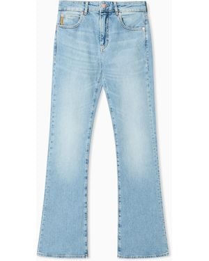 Emporio Armani J9D Slim-Fit, Used Look Lyocell-Blend Denim Jeans - Blue