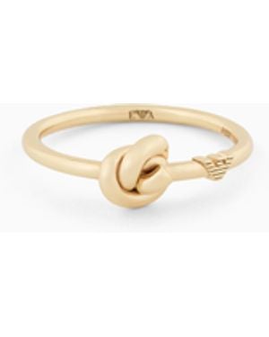 Emporio Armani Tone Sterling Knot Ring - White