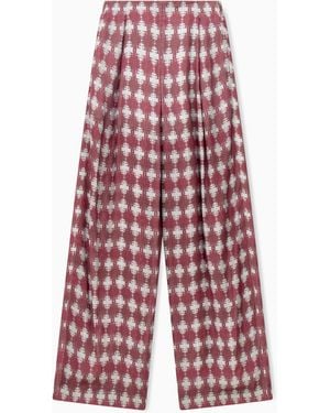 Emporio Armani Wide-Leg Trousers - Red