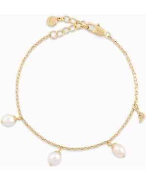 Emporio Armani Tone Brass Bracelet - White