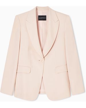 Emporio Armani Single-Breasted Jacket - Natural