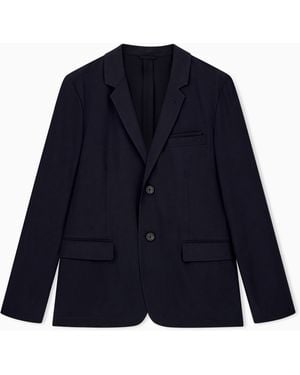 Emporio Armani Single-Breasted Blazer - Blue
